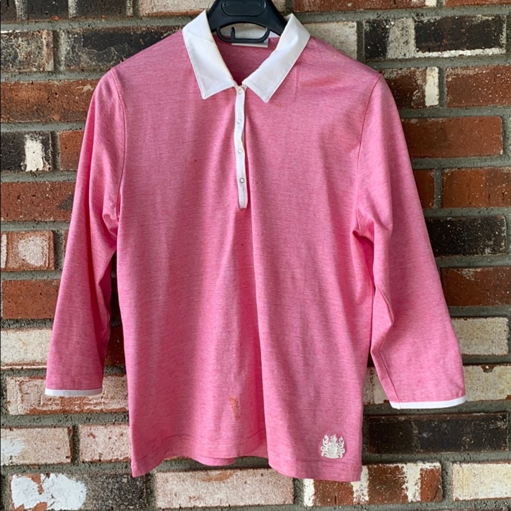 Pink Aquascutum London Woman’s Shirt Size Large Made in Turkey🇹🇷👚💕💞💓💗💖💘💝🩷🤍👕